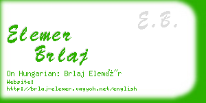 elemer brlaj business card